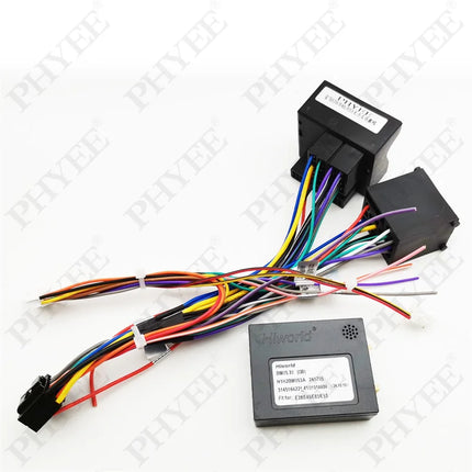 Adattatore per cablaggio con decodificatore CAN Bus, spina a 16 pin a Quadlock   Connettore femmina H-MTD, cavo Android per auto per BMW E39 E46