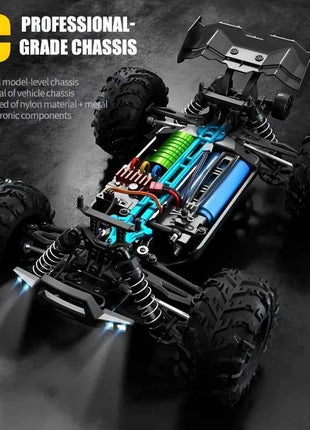 1:16 2.4G 4WD RC Car, 75km/h Blazing High Speed, Bright LED Lights, All-terrain Drift Vehicle, Ultimate Christmas Surprise Gifts