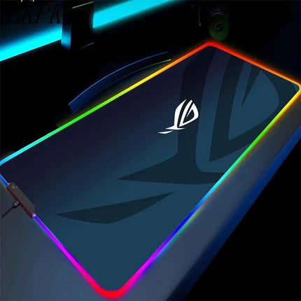 Black Mouse Pad Asus Rgb Gaming Mause Mat Anime Mats Gamer Rug Pc Xxl Cute Pads Large Game Keyboard Carpet Backlight Mousepad