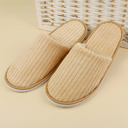 5 paia/lotto uomo donna usa e getta hotel pantofole per gli ospiti scivoli in cotone casa viaggio SPA pantofola ospitalità economici indoor slip-on