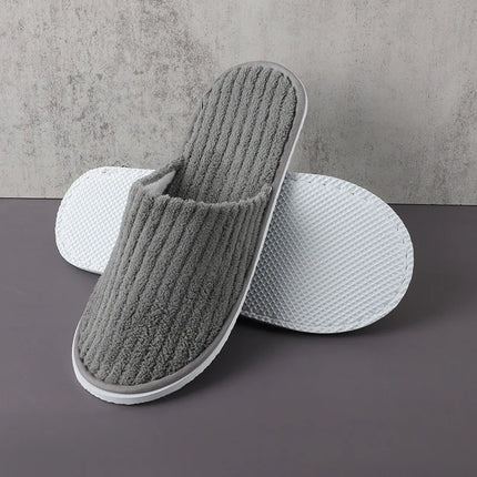 5 paia/lotto uomo donna usa e getta hotel pantofole per gli ospiti scivoli in cotone casa viaggio SPA pantofola ospitalità economici indoor slip-on