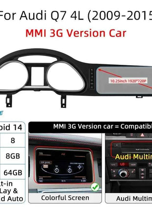 Android 14 Auto Radio CarPlay For Audi A6 C6 4f  For Audi Q7 4L 2005-2015 MMI 2G 3G GPS Car Multimedia Player Navi Stereo DSP