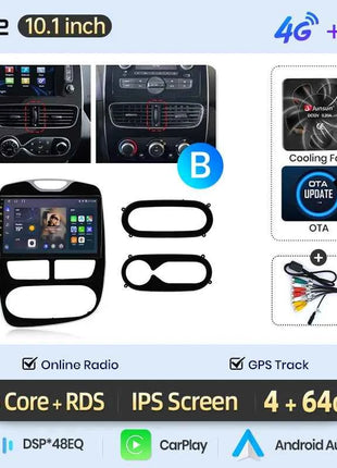 AWESAFE 10" Android Radio For Renault Clio 4 2012-2019 Wireless CarPlay GPS Navigation 4G CAN-BUS Plug and Play Autoradio DSP BT