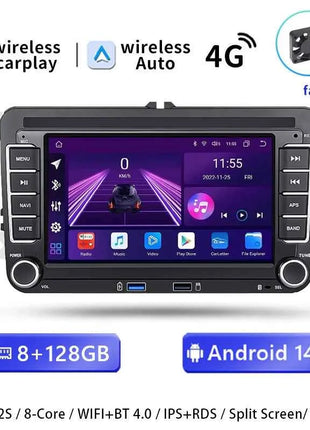 Wireless Carplay Android 14 Auto Radio for Volkswagen VW Passat B6 B7 CC T5 Tiguan Touran POLO GOLF 56 Multimedia GPS NaviScreen