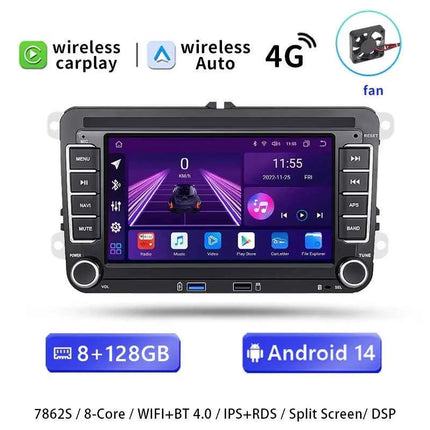 Wireless Carplay Android 14 Auto Radio for Volkswagen VW Passat B6 B7 CC T5 Tiguan Touran POLO GOLF 56 Multimedia GPS NaviScreen