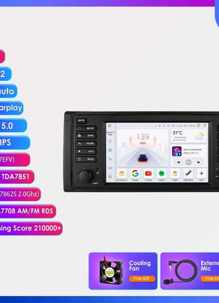 Hizpo Car Intelligent Systems for BMW 5 Series E39 X5 E53 M5 1996-2003 Multimedia 2din Autoradio Android 13 Auto Carplay 7862 4G