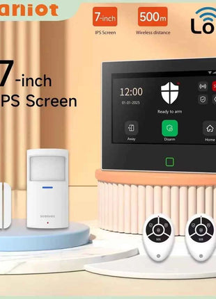 Distanza di trasmissione 500 m 7 pollici GSM LoRa Staniot Versione Sistema di allarme di sicurezza Tuya WiFi 4G Smart Home Kit allarme antifurto Casa