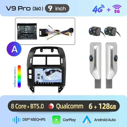 Junsun AI Voice Wireless CarPlay Android Auto Radio for Volkswagen Polo Mk4 IV 2001-2009 Car Multimedia GPS BT FM 2din autoradio