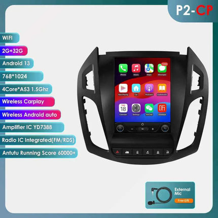 360Camera 9.7inch 2 DIN Android 13 Car Radio for FORD Transit /Tourneo Connect 2013-2018 Car Multimedia Stereo Carplay Autoradio
