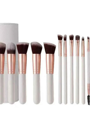 14 PCS Makeup Brush Set With Illuminated Mirror Portable Short Handle LED Light USB Rechargeable Makeup Brushes Kit