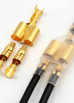 25 50sets 4.0mm bullet Crimp terminal car electrical wire connector diameter Female+Male+sheath Case Cold press terminal 1in2out