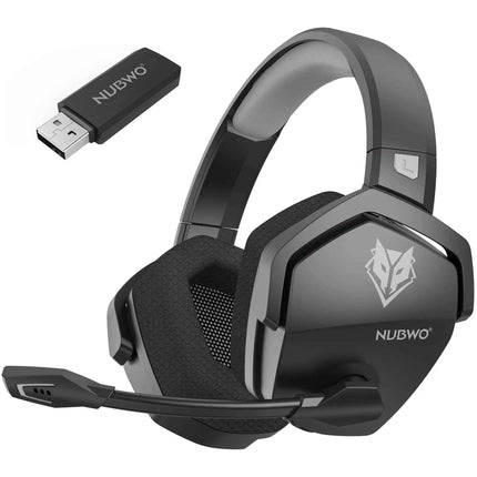 NUBWO G06 Wireless Headsets Gamer with Charging Station for Headset and PS5 Controller Gaming Headphones Long Battery Life