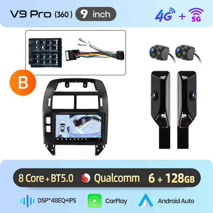 Junsun AI Voice Wireless CarPlay Android Auto Radio for Volkswagen Polo Mk4 IV 2001-2009 Car Multimedia GPS BT FM 2din autoradio