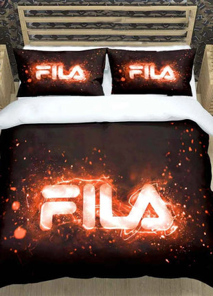 Hot Logo Print Bedding Sets Bed Supplies Set  Comforter Set  Teens Girls Cartoon Twin Single Kid  F-Fila Luxury Gift