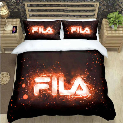 Hot Logo Print Bedding Sets Bed Supplies Set  Comforter Set  Teens Girls Cartoon Twin Single Kid  F-Fila Luxury Gift