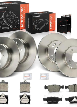 Frankberg 4x Dischi Freno 8x Pastiglie Freno Asse Anteriore Asse Posteriore Per Mercedes-Benz W202 S202 C208 A208 W210 R170 44209120