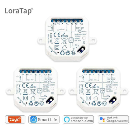 Tuya Smart Life WiFi Curtains Switch Connected Roller Shutters Control Blinds Motor Google Home Alexa Electric Window LoraTap