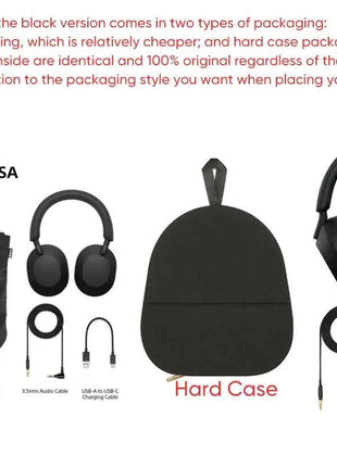Sony WH-1000XM5 Wireless Noise Canceling Headphones 30 Hour Battery Integrated Processor V1 Soft Fit Leather 4 Microphones Black