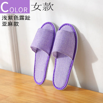 5 paia/lotto uomo donna usa e getta hotel pantofole per gli ospiti scivoli in cotone casa viaggio SPA pantofola ospitalità economici indoor slip-on