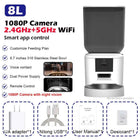 5G Automatic Cat Feeder With 1080p Camera Video WiFi Cat Food Dispenser Pet Smart Voice Recorder Remote Control Pet Auto Feeder
