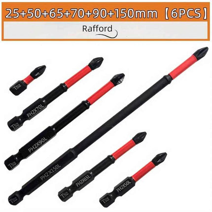 Magnetic Non-Slip Drill Bit Set 3/6/12 Pieces, S2 Steel, Crosshead and Impact Drill Bits, Suitable for Electric and Hand Drivers