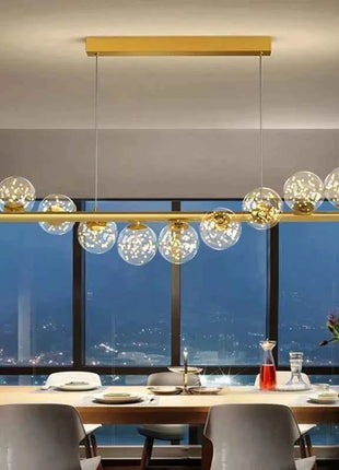 Lampadario a Sospensione LED in Vetro Stile Nordico Italiano, Decorazione per Casa, Sala da Pranzo, Cucina, Moderno Lampadario da Soffitto per Bar e Soggiorno