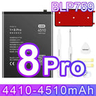 NOHON Replacement Battery for OnePlus 7T 8T 9RT 10T 12 11 9 8 7 6T 6 5T 5 7TPro Phone Batteries BLP801 BLP685 BLP745 BLP743
