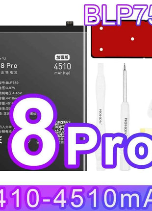 NOHON Replacement Battery for OnePlus 7T 8T 9RT 10T 12 11 9 8 7 6T 6 5T 5 7TPro Phone Batteries BLP801 BLP685 BLP745 BLP743