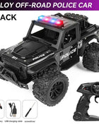 1:16 High Speed Off-Road Alloy RC Cars Police Truck Jeep with Music Sound and LED Lights 2.4G Remote Control Cars Outdoor Toy