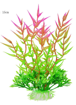 Artificial Aquarium Decor Plants Water Weeds Ornament Aquatic Fish Tank Simulation Grass Flower Decoration Accessories