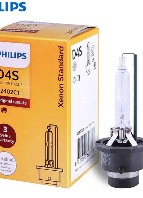 Philips Xenon D1S D2S D2R D3S D4S HID Standard Car Headlight 35W 4200K White Genuine Bulb Upgrade High Low Beam Made In Germany