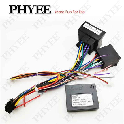 Adattatore per cablaggio con decodificatore CAN Bus, spina a 16 pin a Quadlock   Connettore femmina H-MTD, cavo Android per auto per BMW E39 E46