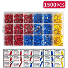 Assorted Electrical Crimp Terminal Kit 280/1500pcs - Cold Pressed Male Female Quick Connect Lugs for DIY & Repairs