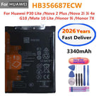 2026 Years 3340mAh HB356687ECW Battery For Huawei P30 Lite Nova 2i 3i 4e 2 Plus G10 Mate 10 Lite ,Honor 9i 7X Phone Batteries