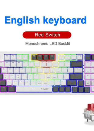 E-YOOSO Z94 USB Mechanical Gaming Keyboard Wired Monochrome Backlit 94 Key Russian Brazilian Portuguese for Compute Laptop PC