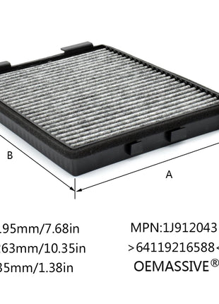 Filtro aria aria aria condizionata abitacolo polline per BMW Serie 5 E39 1996 - 2003 520d 523i 525i 525tds 530d 540i M52/M54 2.0 3.0 3.5 4.9 2.5 2.9 L