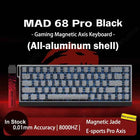 MADLIONS MAD 60/68HE Gaming Magnetic Switch Keyboard Wired Key Web Drive Custom 8K 61/68 Return RT Adjustable Keystroke Hot Swap