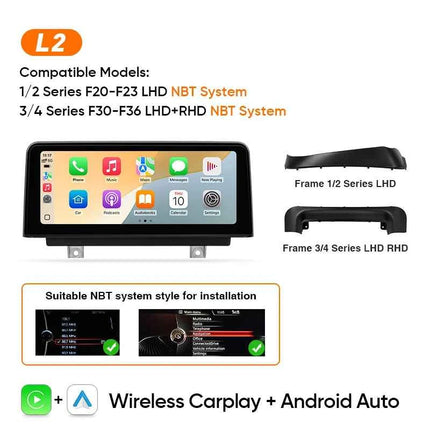 Ainavi Car Radio For BMW 1 2 3 4 Series F20 F21 F22 F30 F31 F33 F34 F36 NBT Wireless Carplay Android Auto Car Multimedia Player