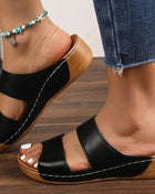 Women's Sandals Casual Summer Heels Women's Shoes Low Platform Sandals Indoor Outdoor Slippers Summer Heeled Footwear