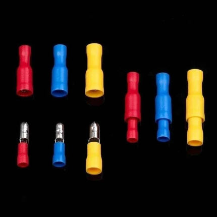 Connettore cavo isolato Cavo elettrico a crimpare Anello di testa a forcella Set anello Cappe a crimpare elettriche Terminali arrotolati Kit assortito