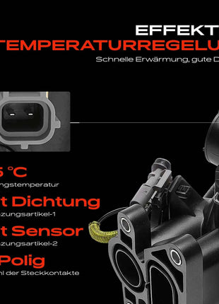 Termostato Frankberg 1x per Liquido di Raffreddamento Land Rover Discovery Sport 550 Range Rover Evoque LR073694 LR105975 JDE40346 460436