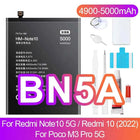 NOHON Battery for Xiaomi Redmi Note 13 12 11 10 Pro 9 8 7 6 5 4 11S 10S 9S Batteries BN5P BN53 BN46 BN45 BN5D BP47 BP4K BM5T
