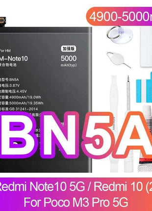 NOHON Battery for Xiaomi Redmi Note 13 12 11 10 Pro 9 8 7 6 5 4 11S 10S 9S Batteries BN5P BN53 BN46 BN45 BN5D BP47 BP4K BM5T
