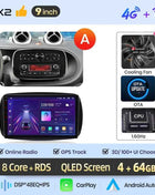 Junsun 8 Core Wireless CarPlay Android Auto Car Radio For Mercedes Benz Smart 453 Fortwo 2014-2020 4G WiFi GPS Navigation Stereo