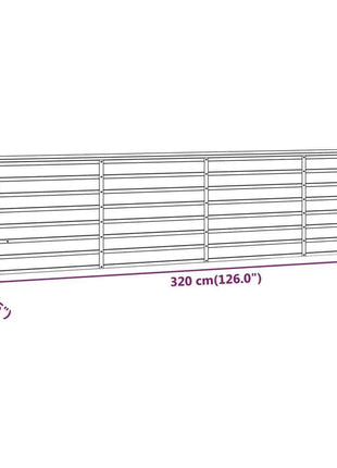 Garden flower box, 320x80x77 cm steel frame, villa courtyard combined planting trough, outdoor anti-corrosion planting box