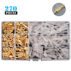 Pressato a freddo 270 Pz 2.8/4.8/6.3mm Isolato Maschio Femmina Connettore del Cavo Terminali A Crimpare Elettrici Termin Spade Assortiti Kit Box