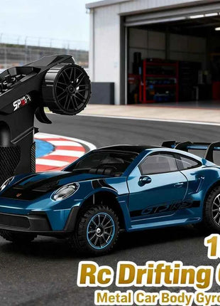 Professional 1:43 RC Drift Car with ESP Gyroscope Full Proportional Control 4WD Metal Body 2 Sets Tires for Realistic Drifting