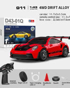 Professional 1:43 RC Drift Car with ESP Gyroscope Full Proportional Control 4WD Metal Body 2 Sets Tires for Realistic Drifting
