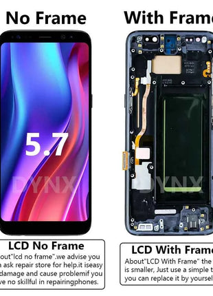 Nuovo S8 LCD di Ricambio Per Samsung Galaxy S8 G950 G950F Display LCD Touch Screen Digitizer Assembly Con Telaio