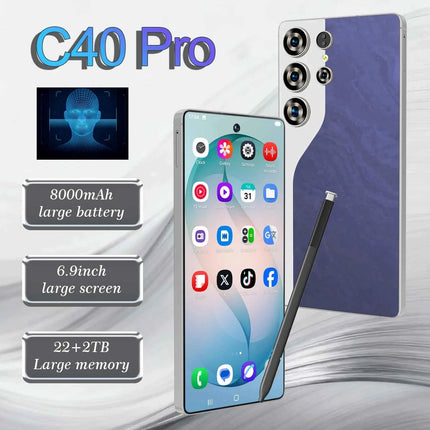 Nuovo C40 Pro 2026, sistema intelligente originale 4G 5G dual SIM dual standby, versione globale, display da 6,9 pollici, batteria da 8000 mAh - Appena arrivato